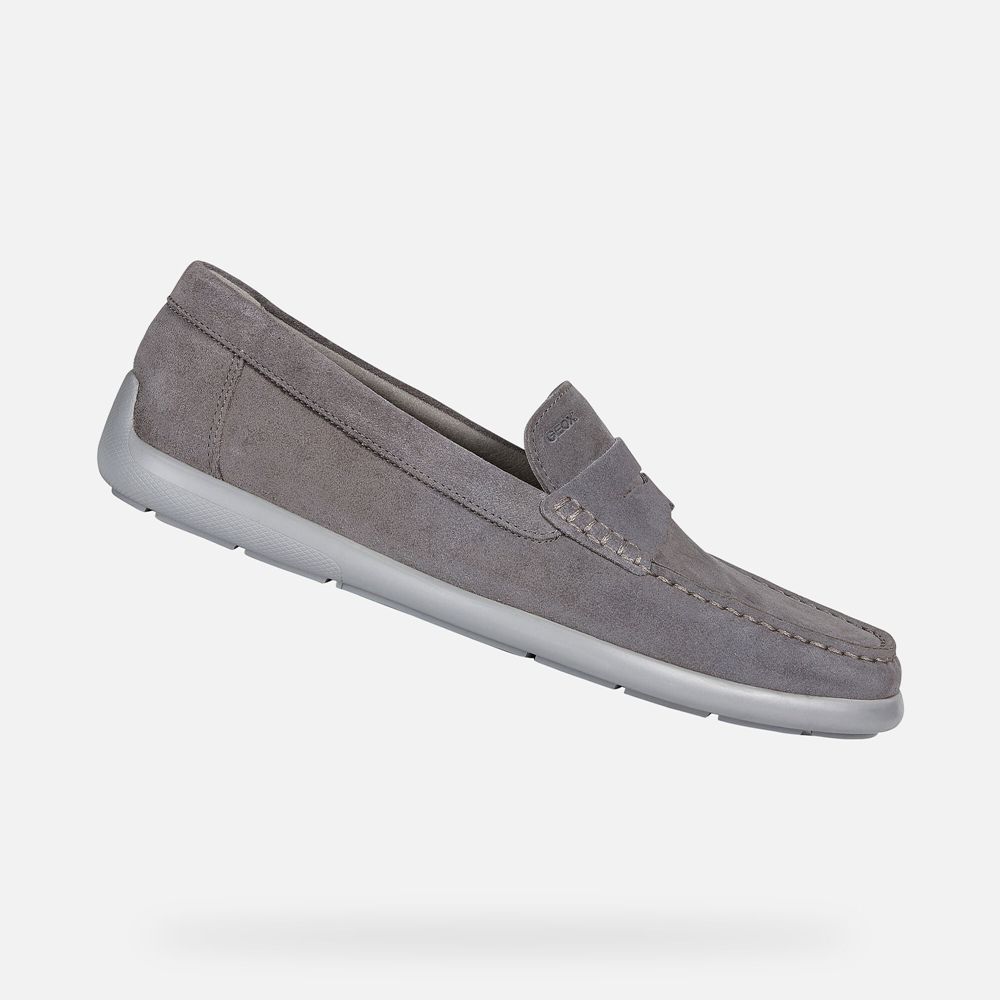 Geox Loafers Grey Devan - Geox Mens Shoes - OMANZX823